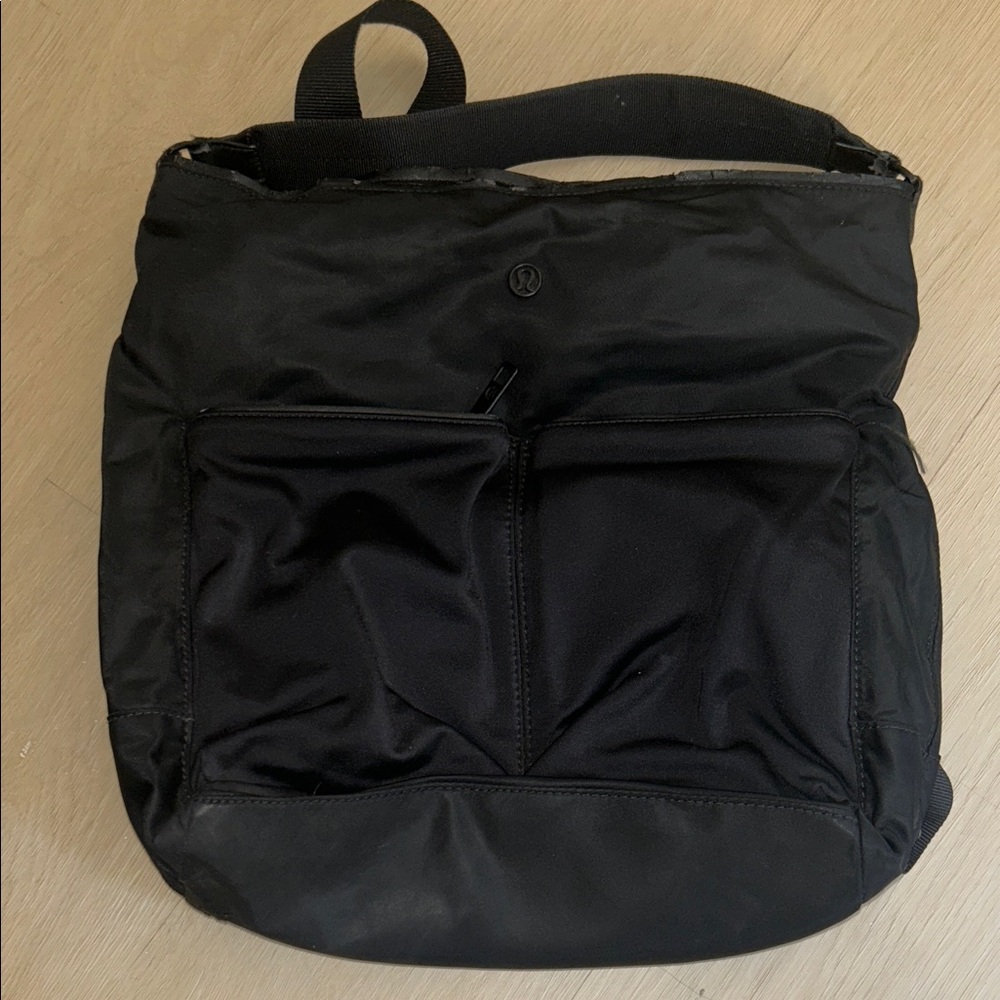 Lululemon Black Messenger Bag